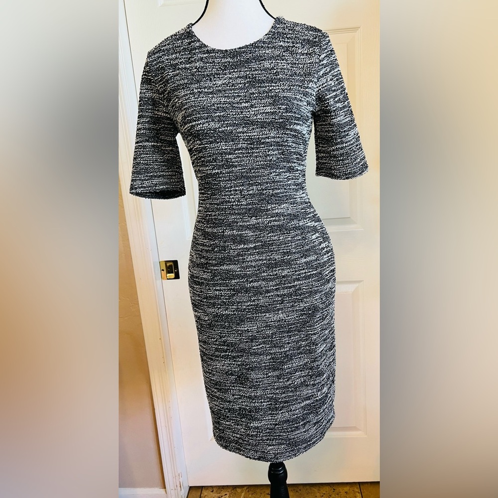 NWT Banana Republic short sleeve, crew neck, marled dress. Size 6P.